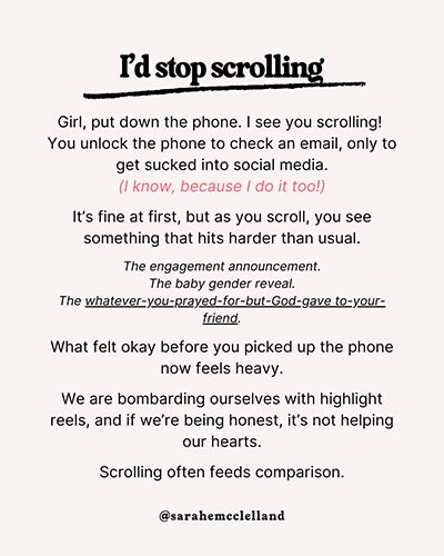 This is what I would do if I wanted to stop comparing my life to others but still kept questioning if I was falling behind